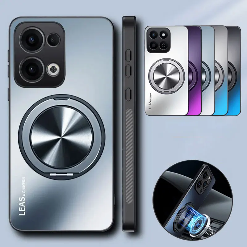 Ultra Matte Shockproof Magnetic Bumper Stand Cover Case