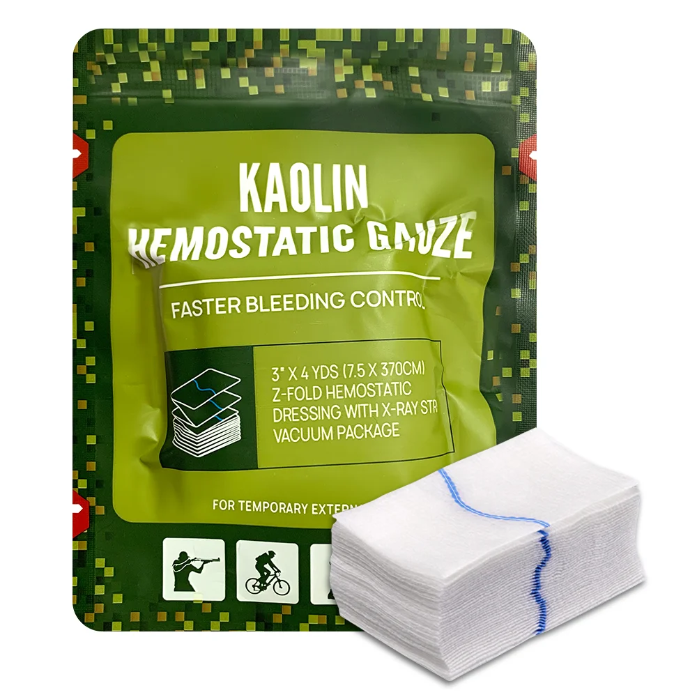 Kaolin – Kit de premiers soins militaires tactiques, hémostatique, plâtre d'urgence, Soluble dans le pli Z pour Ifak, pansement médical pour les blessures