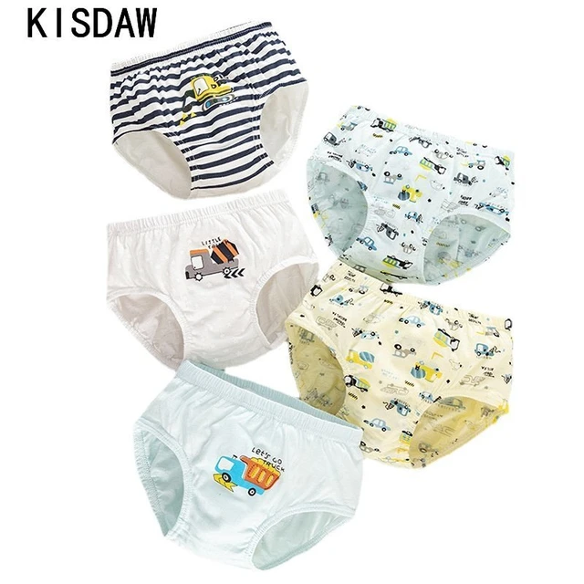 5 Pieces Lot Kids Underwear Soft Comfortable Cotton Panties for boys  Cartoon Children Underpants Breathable Briefs