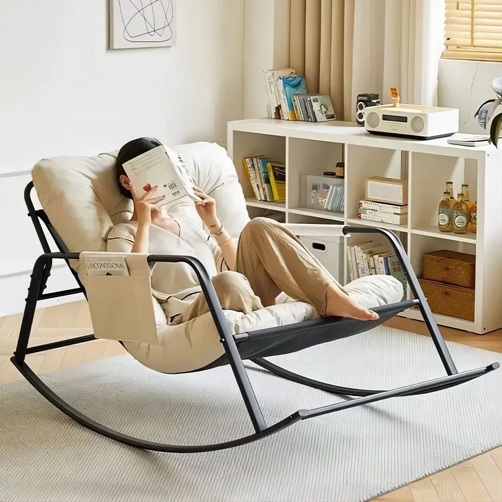 Rocking Chair Lounge Chair Double Rocking Chairs Minimalist Balcony Living Room Recliner Luxury Bedroom Lazy Comfortable Sofas