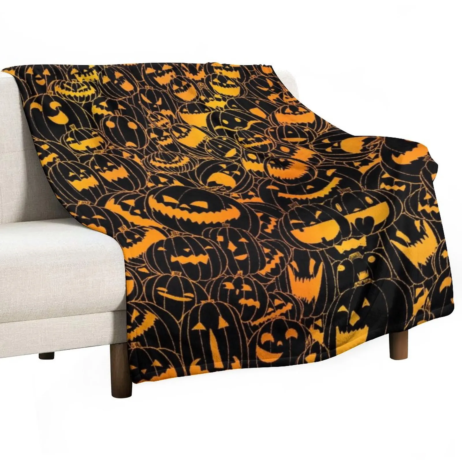 

New Hallowed Pumpkin Patch Throw Blanket Designer Blankets Decorative Sofa Blanket