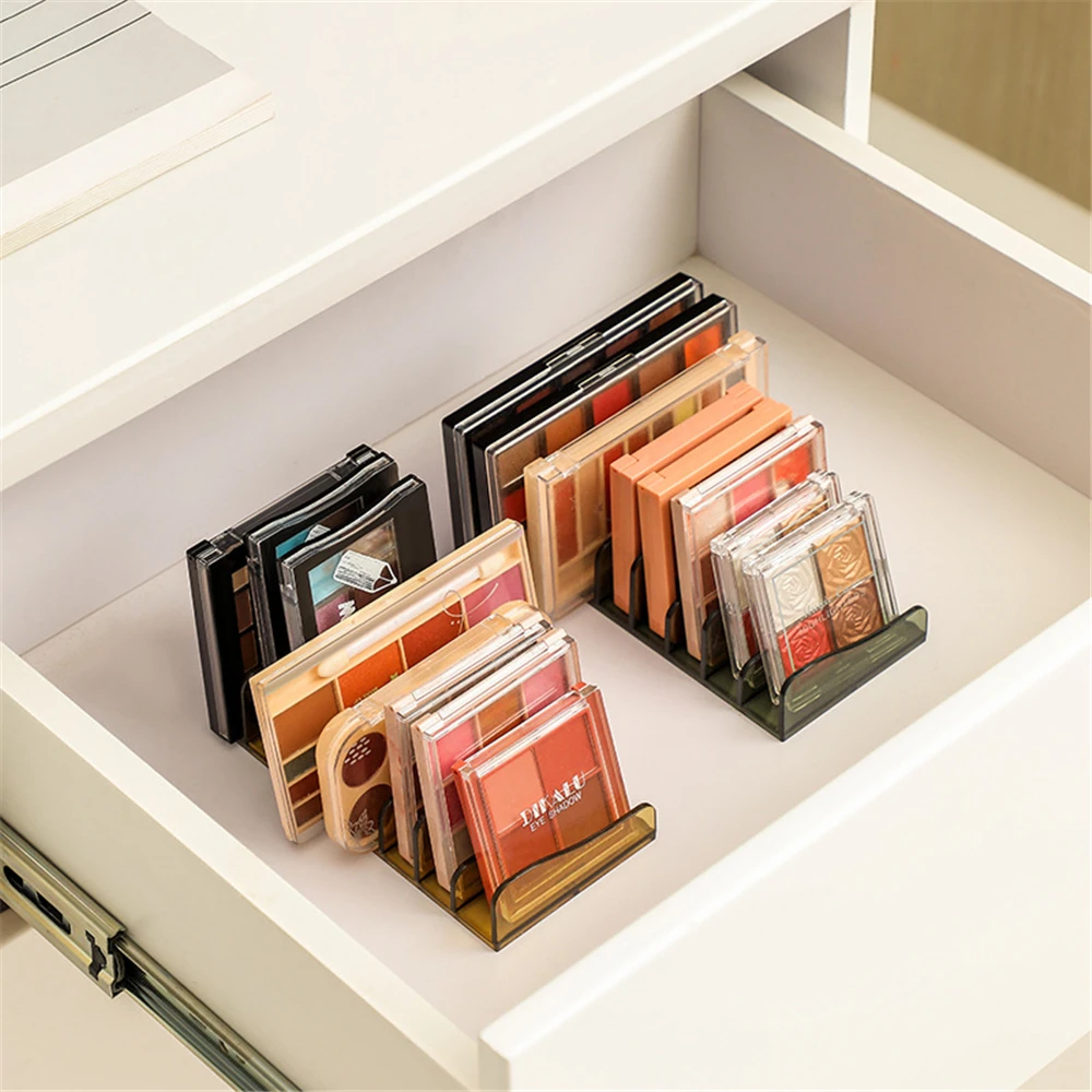 Dressing Table Cosmetic Storage Organize Storage Rack Desktop Drawer Partition Transparent Makeup Eyeshadow Storage Box 5