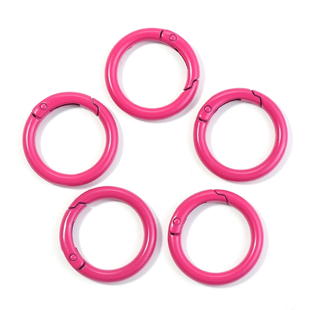 Metal O Ring Spring Clasp Openable Carabiner Clips - Set of 5/10 Keychain & Craft Accessories