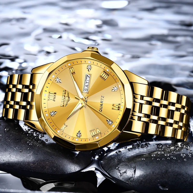 LIGE Brand Luxury Women Watch Fashion Waterproof Date Quartz Watches For Women Full Steel Sport Military Chronograph Reloj Mujer