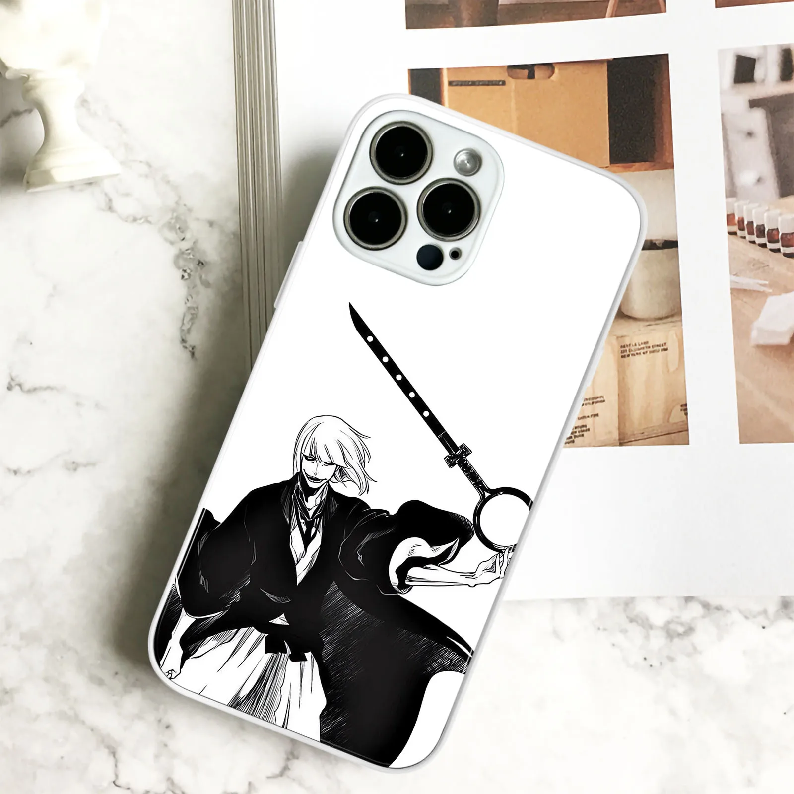 Anime Giapponese Hirako Colors Manga Tpu Custodia In Vetro Temperato Bianco Per Iphone 15 14 11 Pro Max 7 8 15 Plus 12 13 Mini Xr Xs