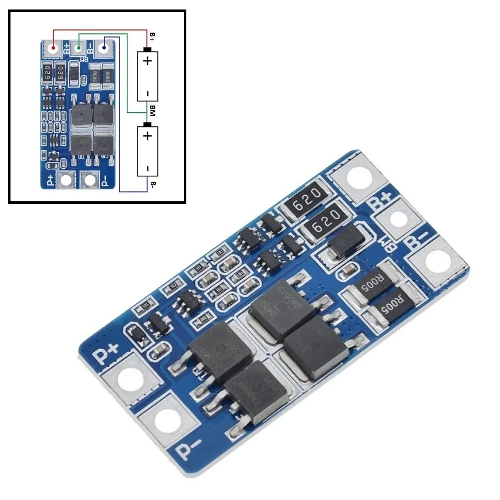 Hx-2S-Jh20 Bms 2S 7.4V 8.4V 10A Scheda Di Protezione Della Carica Della Batteria Al Litio Balancer Equalizzatore Scheda Di Protezione Del Caricabatter