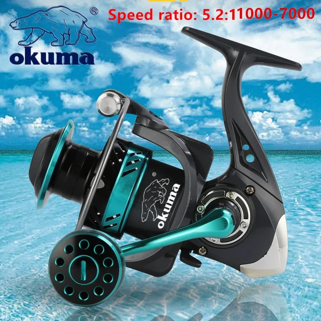 OKUMA Spinning Fishing Reel 1000-7000 Ultralight Max Drag 13BB Surfcasting Spinning  Reel Saltwater Jigging Reels Fishing Reel - AliExpress