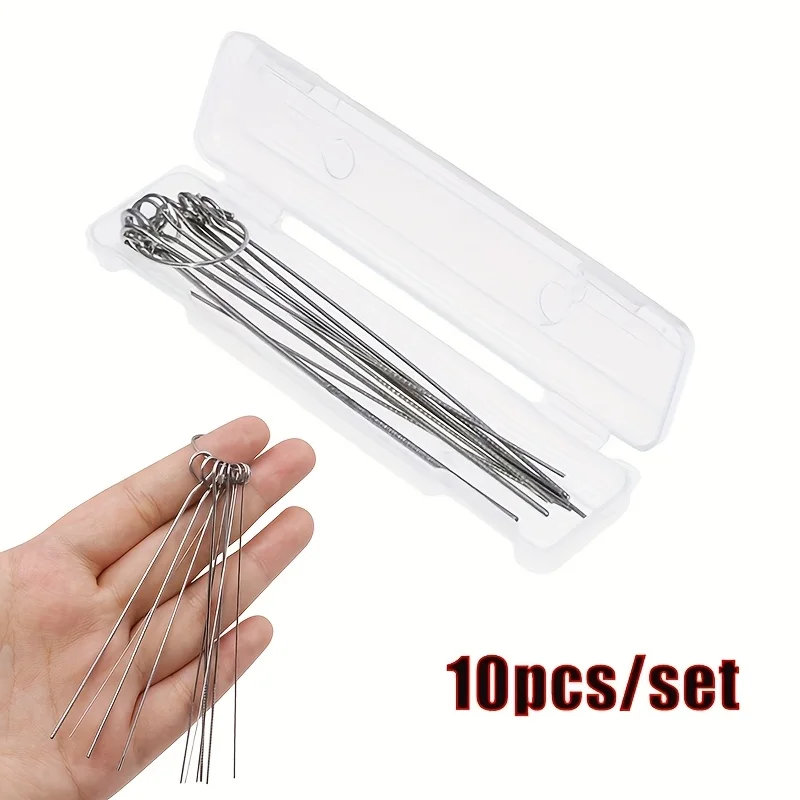 10 stainless steel cleaning needle shower heads of various sizes, gas stove outlets, wipers, sewer cleaning kit tools