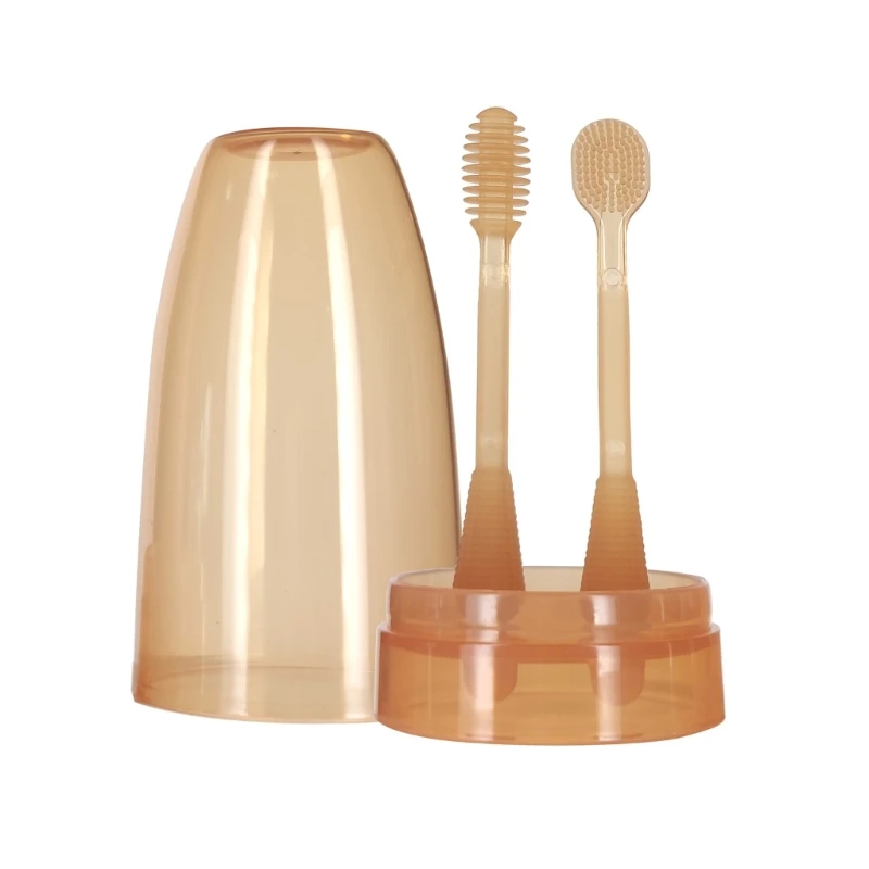 

97BE 1 комплект, мягкая силиконовая детская зубная щетка, щетка для обучения и прорезывания зубов, инструмент для чистки зубов с