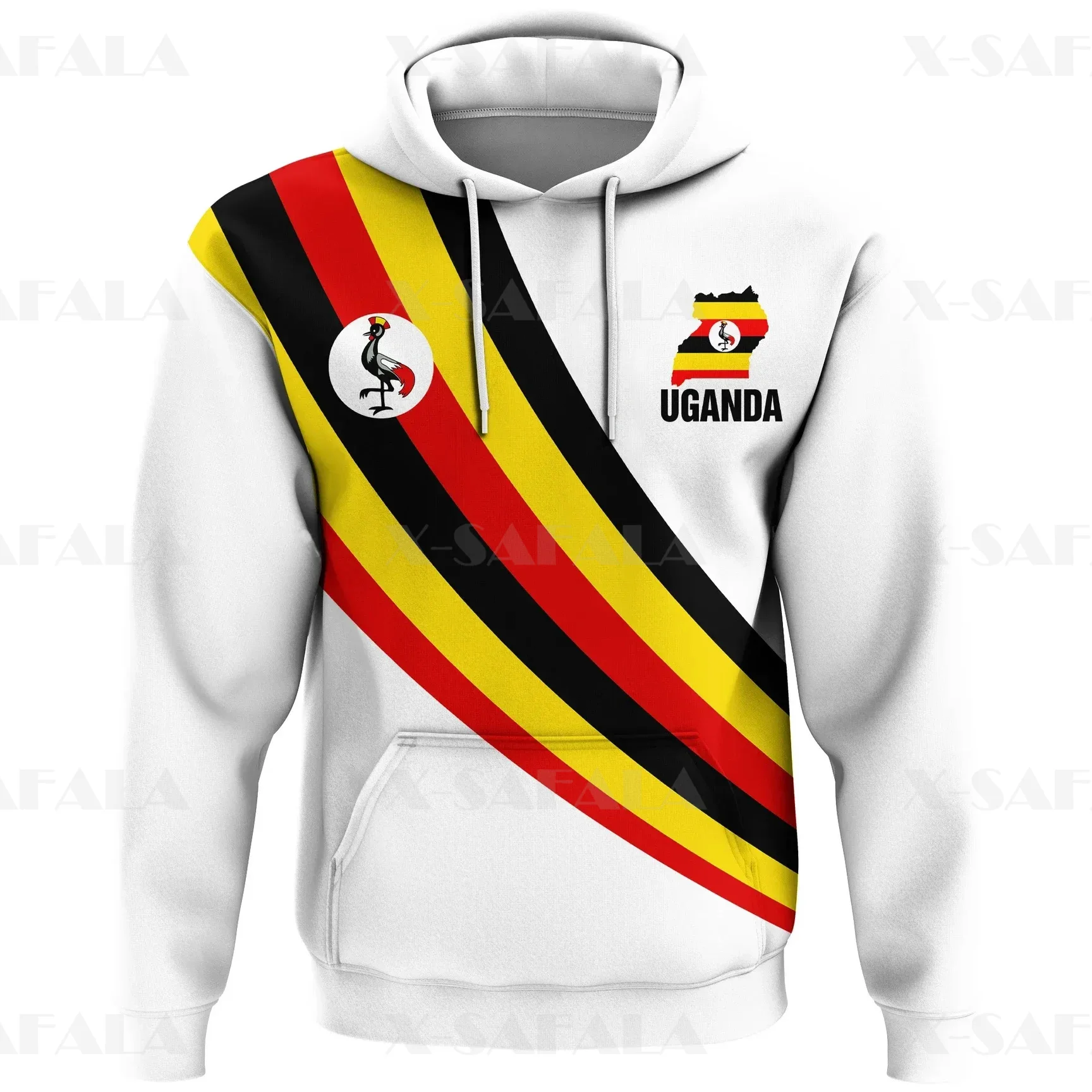Uganda Country South Africa 3d Printed Hoodie Man Female Zipper