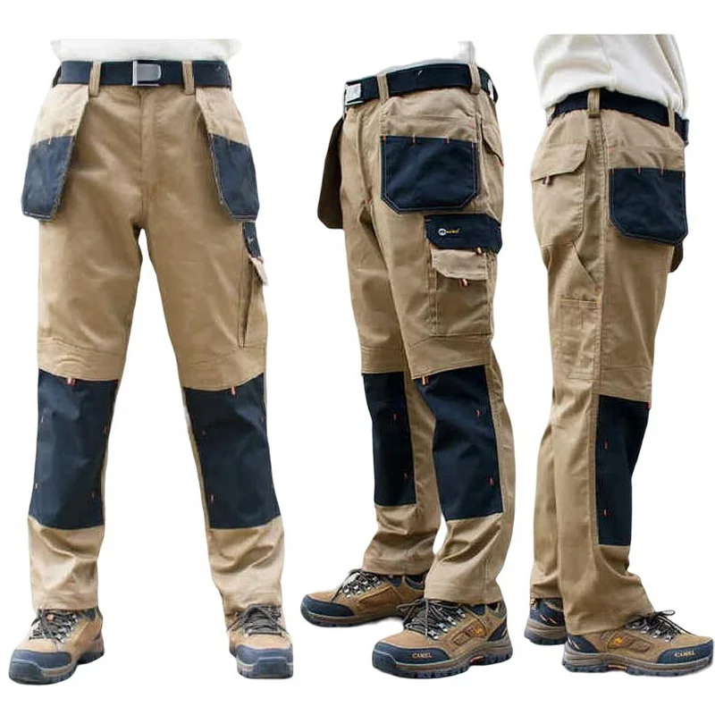 Men's MultiPocket Cargo Pants Outdoor Work Pants WearResistant Pants Worker's Trousers With