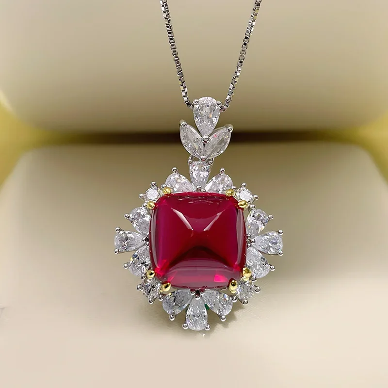 

Karachi искусственный голубь, коричневый сахар, искусственная Подвеска из серебра 925 пробы, имитация Рубина