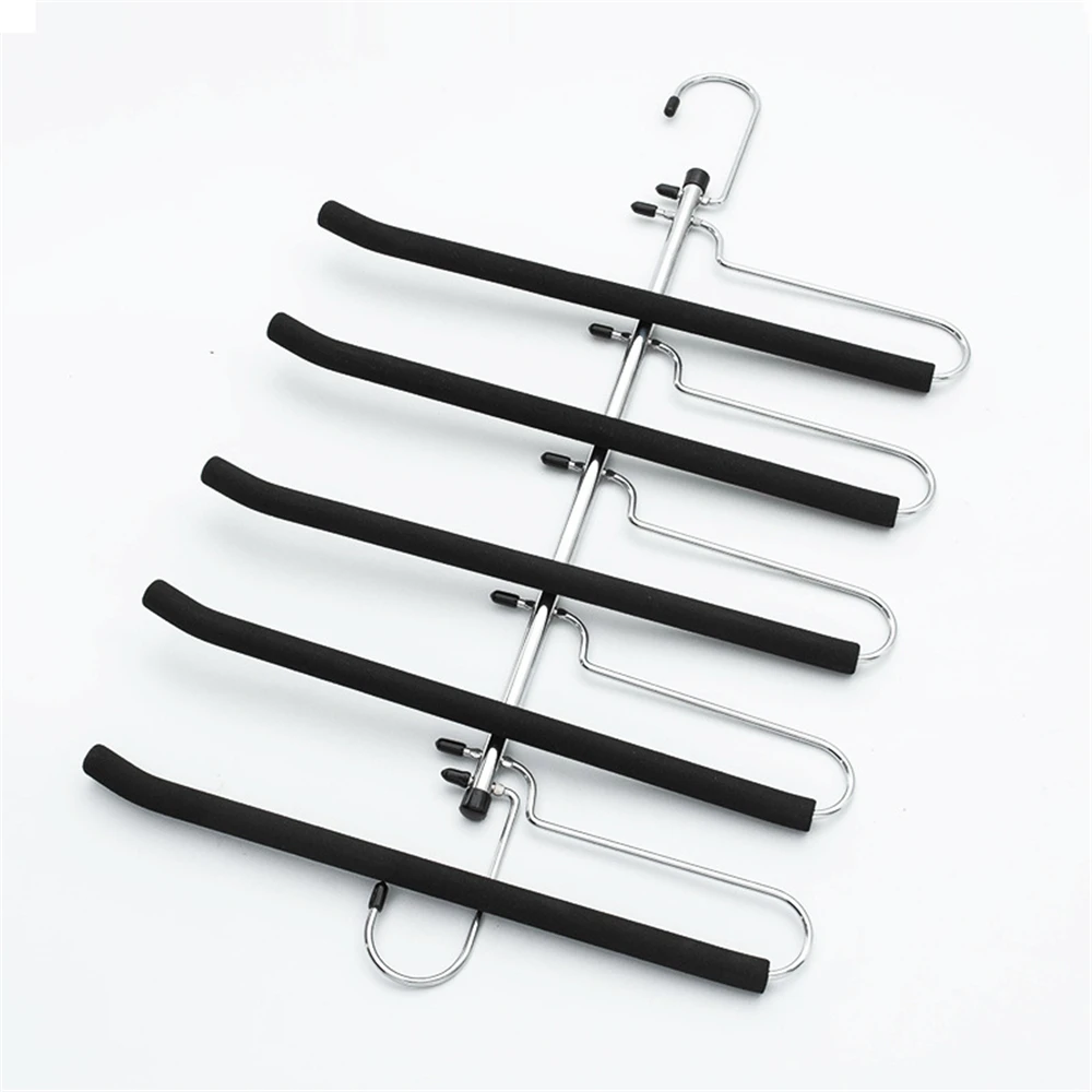 

Trouser Rack Hangers Household Folding Bedroom Closet Wardrobe Storage Multifunctional Stainless Steel Household Storage Tools