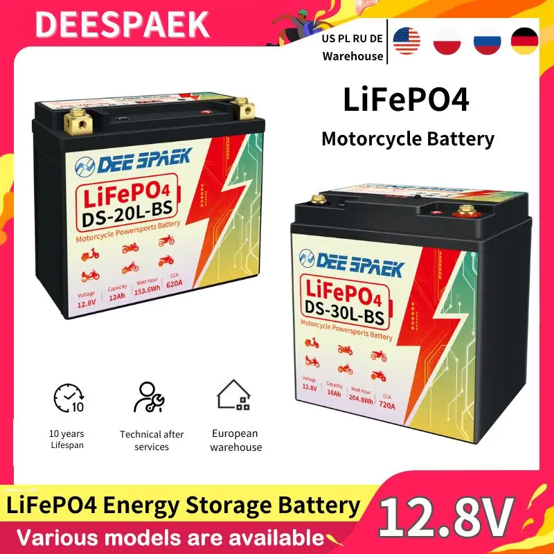 Depeek 620 720Cca 12Ah Lifepo4 Batteria Per Moto Con Bms Per Atv Utv Quad Riding Scooter Batterie Ricaricabili A Ciclo Profondo