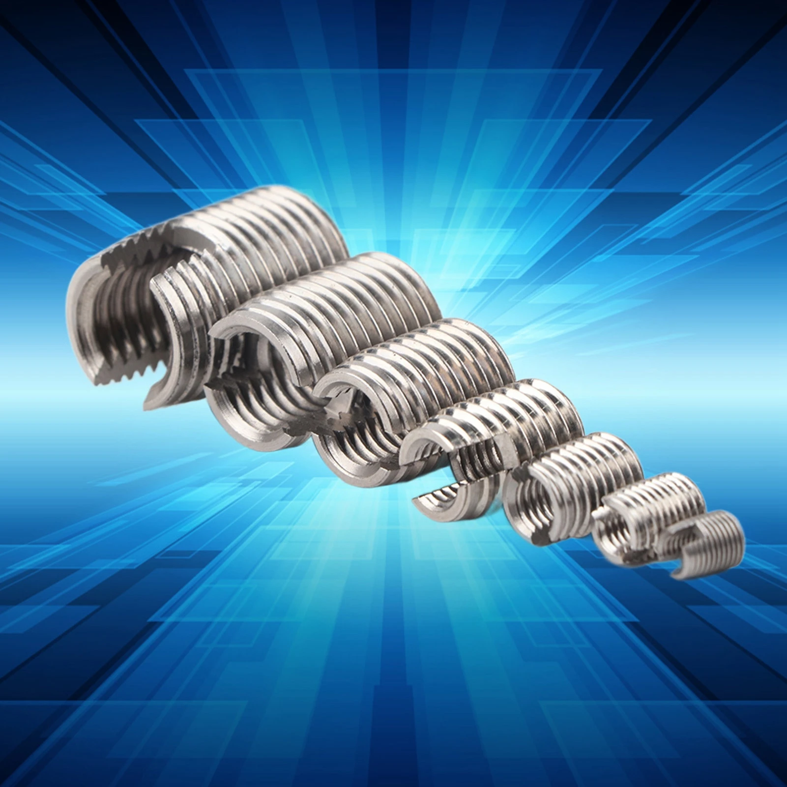 50Pcs Inner Thread Thread Insert Stainless Steel Inner Thread Self Tapping Thread Inserts Set Thread Reinforce Repair Tool