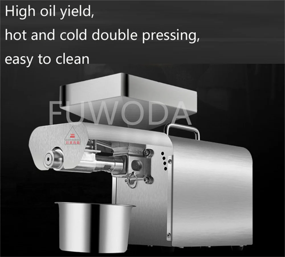 Oil Press Machine Automatic Household Intelligent Oil Press Peanut/Walnut/Perilla Seeds Oil Maker Small Oil Press Extractor