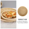 Large Size Bamboo Woven Basket Storage Tray Home Fruits Plate Dessert Snack Tray Serving Food Plate Portable Reusable Woven 5