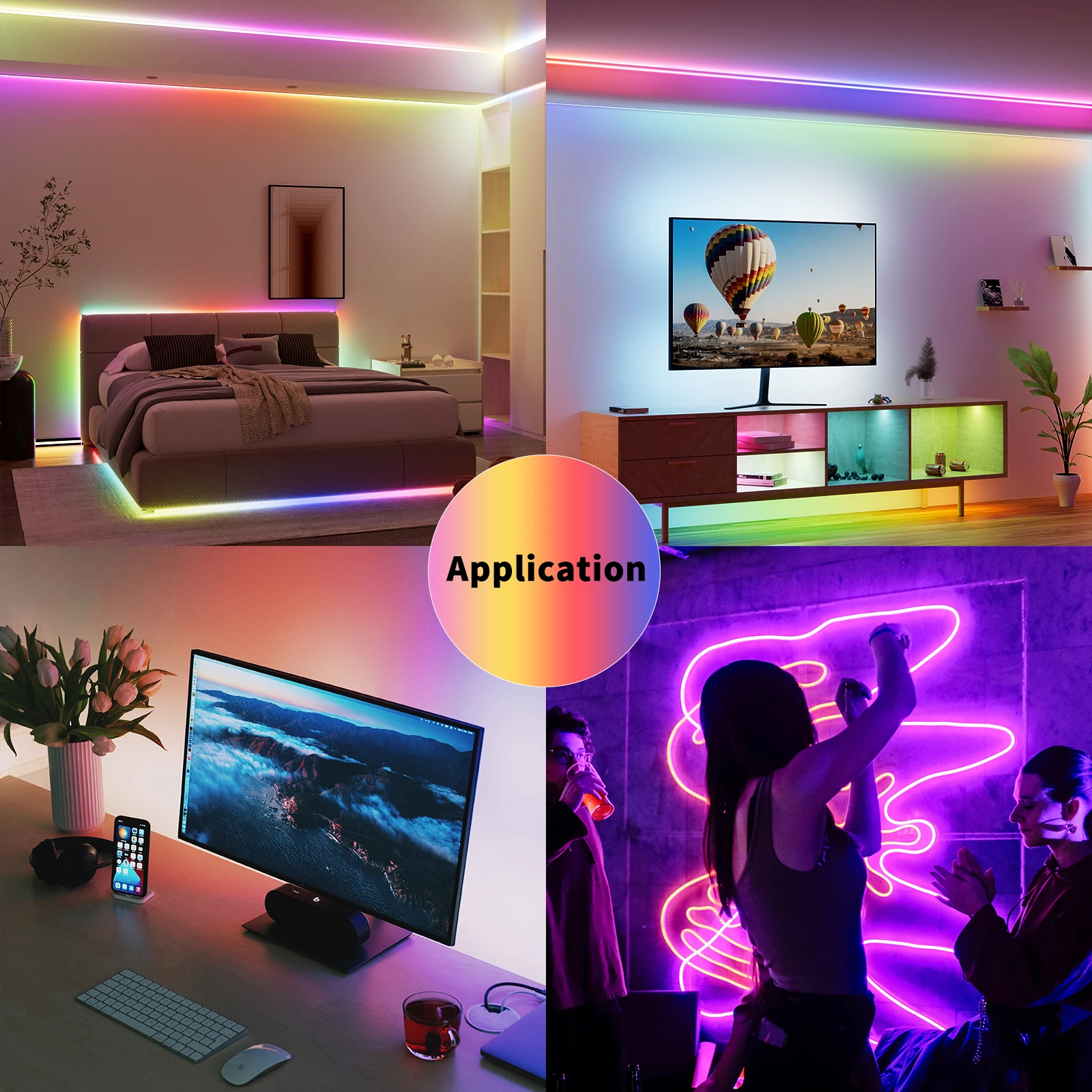 Addressable Cob Led Strip | Alexa Led Strip Light Kit | Led Strip 12v Google Home - Led Strip - Aliexpress