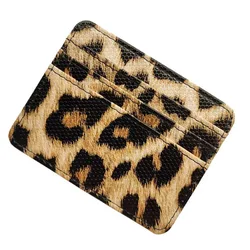 Leopard Pattern Leather Slim Card Wallet with Zipper - Unisex Coin Purse and Credit Card Holder, Ideal Gift (Style3 Ball leopard)