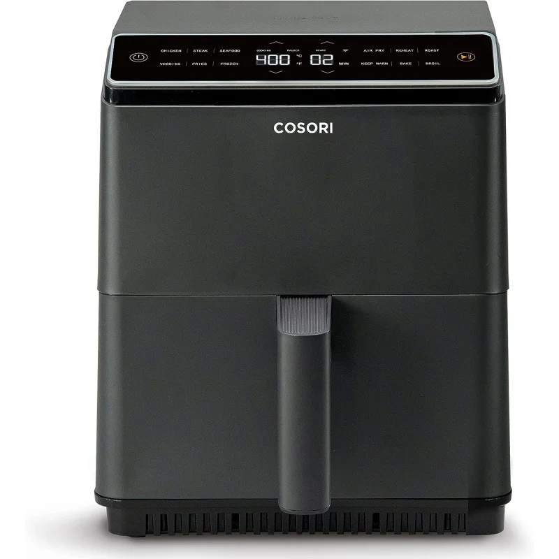 

Фритюрница COSORI Pro III с двойным нагревом, 6,8 кварт, точные нагреватели предотвращают избыточное приготовление, нагрев регулируется для настоящей жарки воздуха, выпечки, жарки