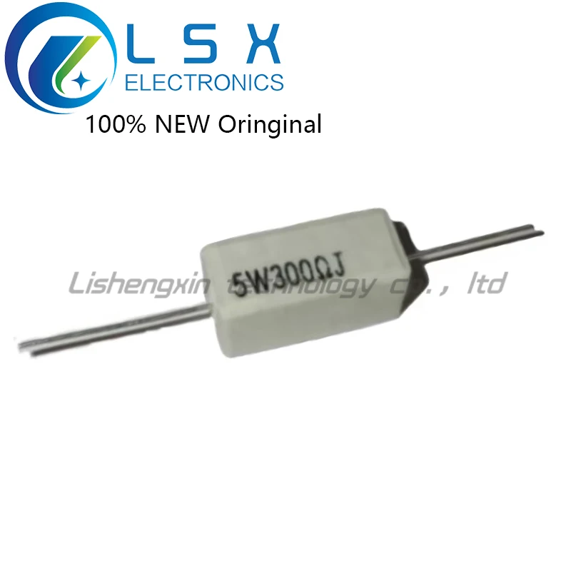 10pcs 5W 300RJ 5W300RJ 5W300ΩJ 5W300ohm Horizontal cement resistance ceramic 5W300ohm 10pcs power switch horizontal 3 pin self locking side a04