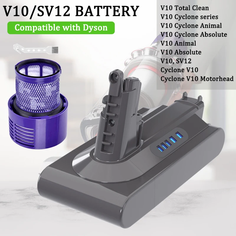 V10 Battery 6000mah For Dyson V10 