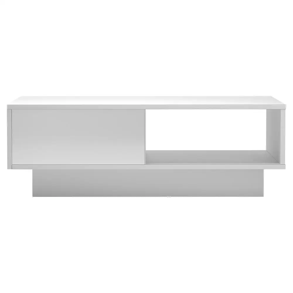 Stylish Artiss Coffee Table with Led Lights White