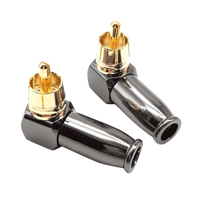 

Gold Plated RCA Male Plug for Audio Vedio Wire L-shaped RCA Adapter Vedio Accessories