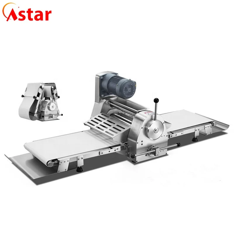 Top 1 Table Top Commercial Stainless Steel Roller Machine Continuous Croissant Dough Sheeter for Bakery