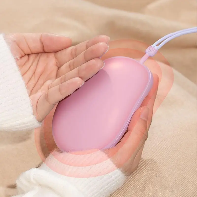 USB Hand Warmer Pouch Hand Warmers Reusable With Lanyard Cute USB Warmer Portable To Keep Warm For Hiking