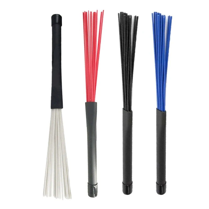 

2Pcs Drum Brushes Snare Brush Jazzes Drum Brushes Professional Nylon Wire Brush Wire Drum Brush Percussion Brushes