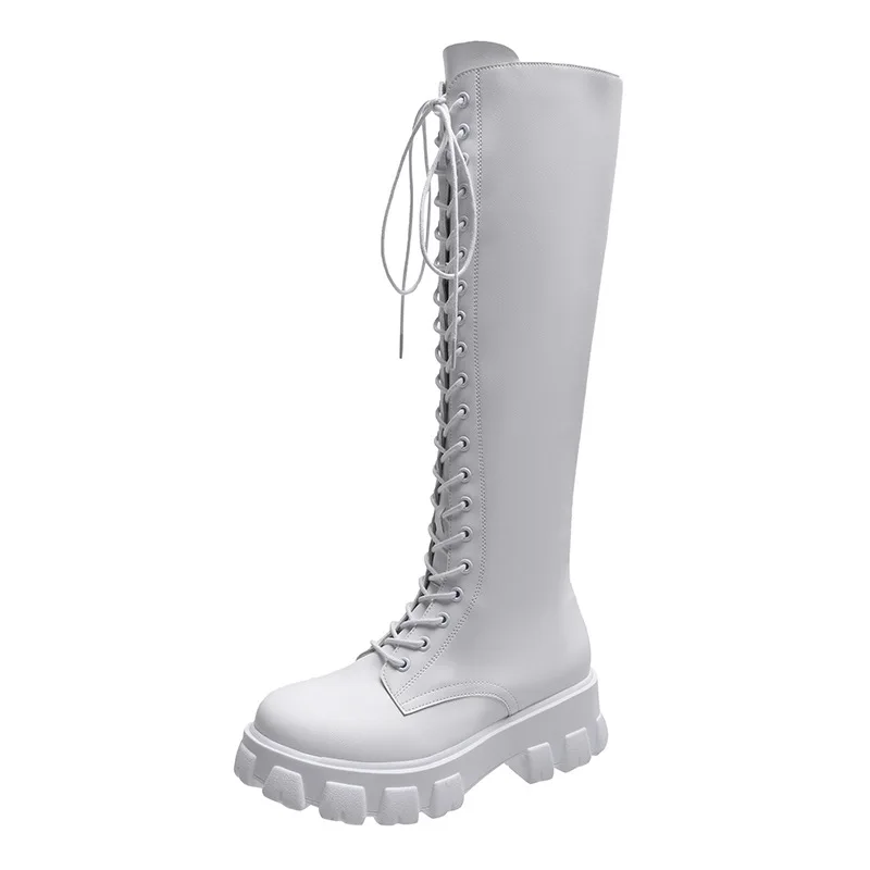 מגפיים גבוהים לנשים 2025 נעלי אופנה נשים חדשות נשים נעלי גברים מזדמנים ללבוש בגדים עמידים ללא החלקה נשים עם החלקה לנשים נעלי ספורט בוטות מוג 'ר