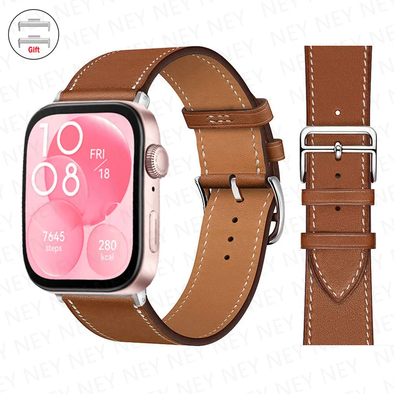 Premium Leather Strap for Smart Watch - Replacement Sport Bracelet Wristband Accessories Belt
