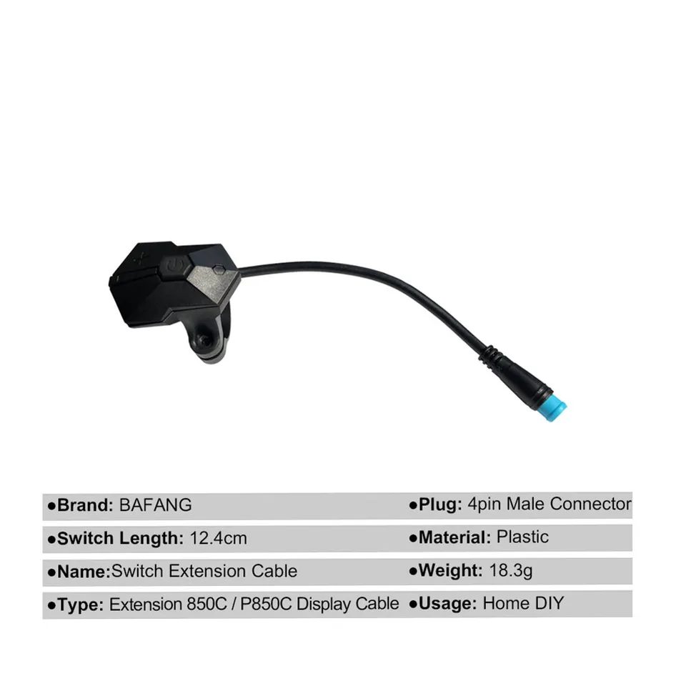 Aan Uit Drukknopschakelaar Voor Elektrische Fiets, Stuurschakelaar Voor Bafang P850C Elektrische Fiets Snelheidsdisplays Paneelcontroller, Fietsconversie 4 -pins Schakelaar Knopcontroller