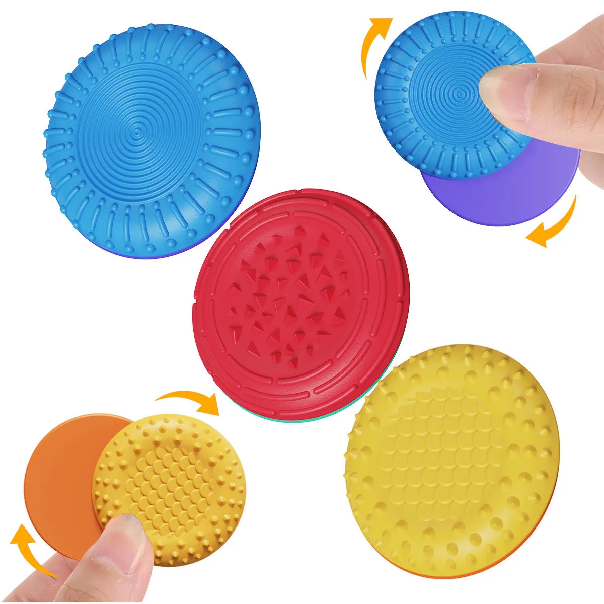 Magnetic Fidget Toys for Adults & Kids -Textured Sensory Toys for Autism Children Anxiety Relief - Quiet Stress Fidgets Sliders - 2