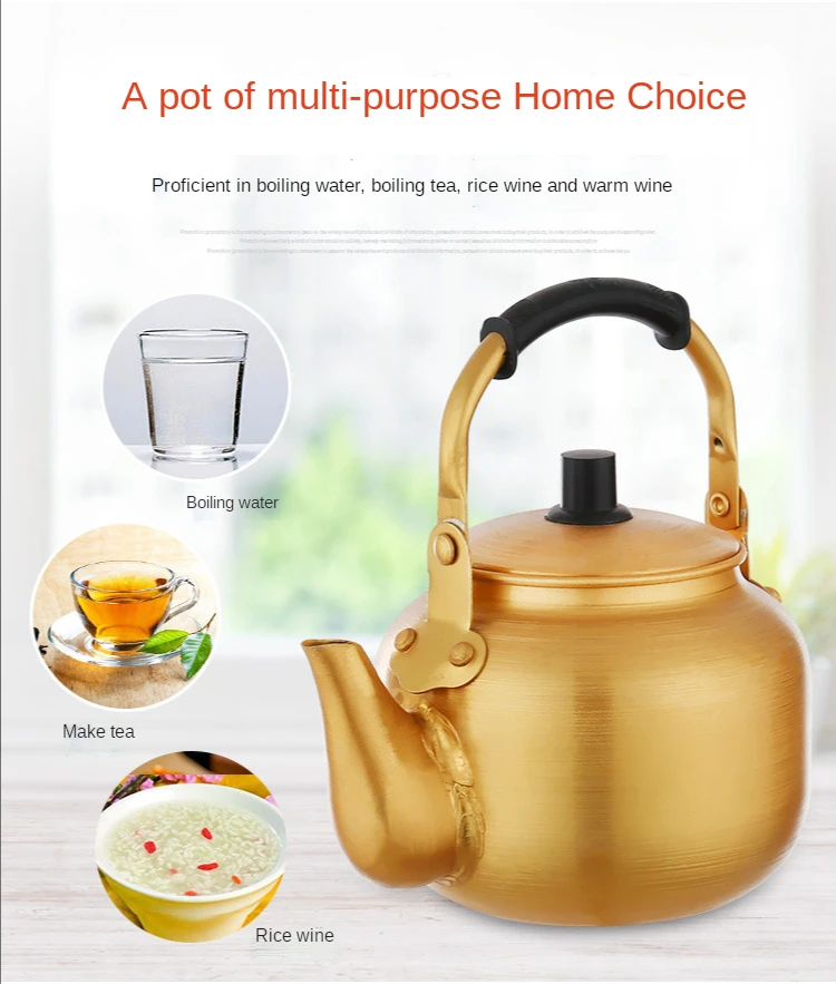 Generic Gold Aluminum Kettle Household Kettle Gas Stove Kettle Jumia