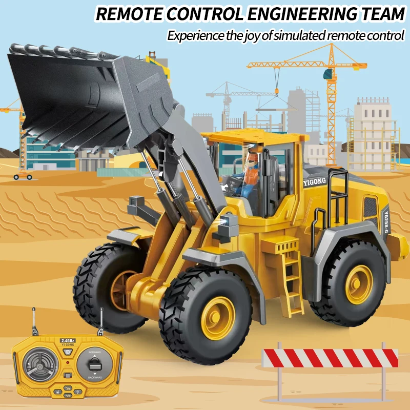 Hot Sale 2.4G HZ 1/24 Scale 11-Channel Alloy Remote Control Excavator RC Cars Digger Supper Real Engineering Excav 2