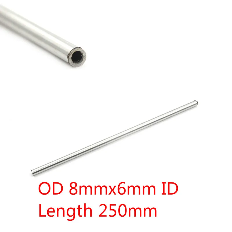 304 Seamless Stainless Steel Capillary Tube Length 250/500mm OD 0.3-8 mm ID 0.1-12mm Hollow Circular