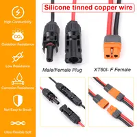 Connecteur solaire de voiture, câble de chargement solaire, câble d'extension de panneau solaire, combinaison 12awg pour générateur solaire, centrale électrique Portable 3