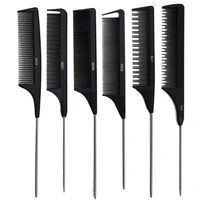 Professional Anti Static Pointed Tail Hair Styling Comb Hair Dye Brush Barber Steel Needle Pin Rat Tip Combs Barber Accessorie 2