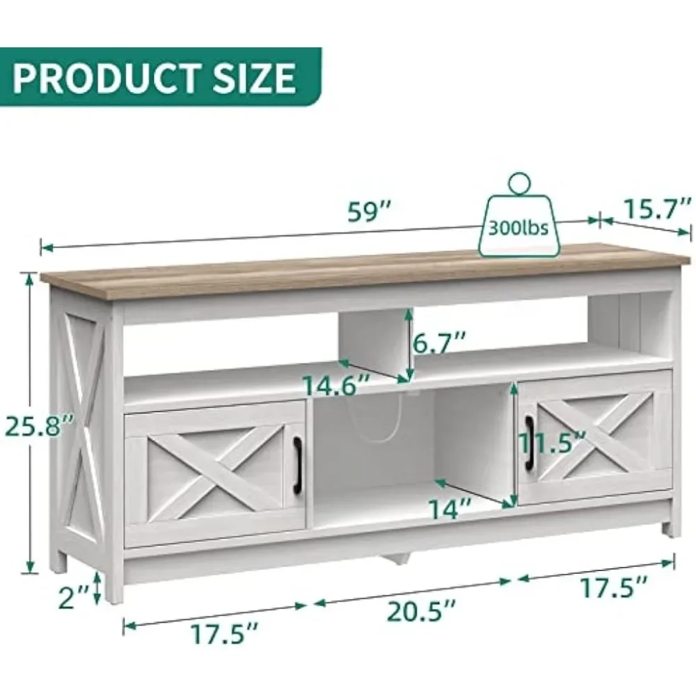 Sideboard Buffet Cabinet Farmhouse with Barn Door Coffee Bar Cabinet Storage and Open Shelves for Home Kitchen Dinning