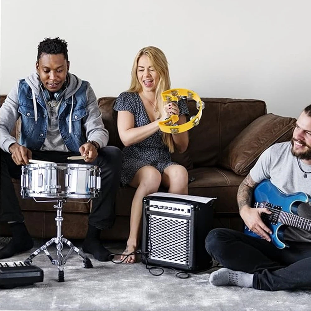 Percussion Instrument Plastic Double-layer Flower Drum Ring Karaoke Hand Bell Double Row Flower Bell Drum Musical Instrument