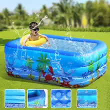 120/130/150CM 2/3Layers Large Swimming Pool Children Inflatable Pool Removable Pool Bathing Tub For Family Home Outdoor Indoor