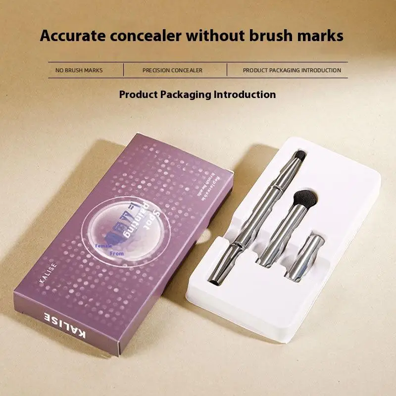 Double Ended Makeup Brush Set Detachable Travel Contour Concealer Brush Eyeshadow Blending Contouring Brush Face Cosmetic Tools