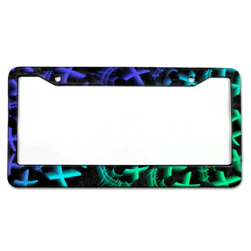 Customizable Aluminum License Plate Frame with HD Image and Text for Cars - Includes Mounting Screws