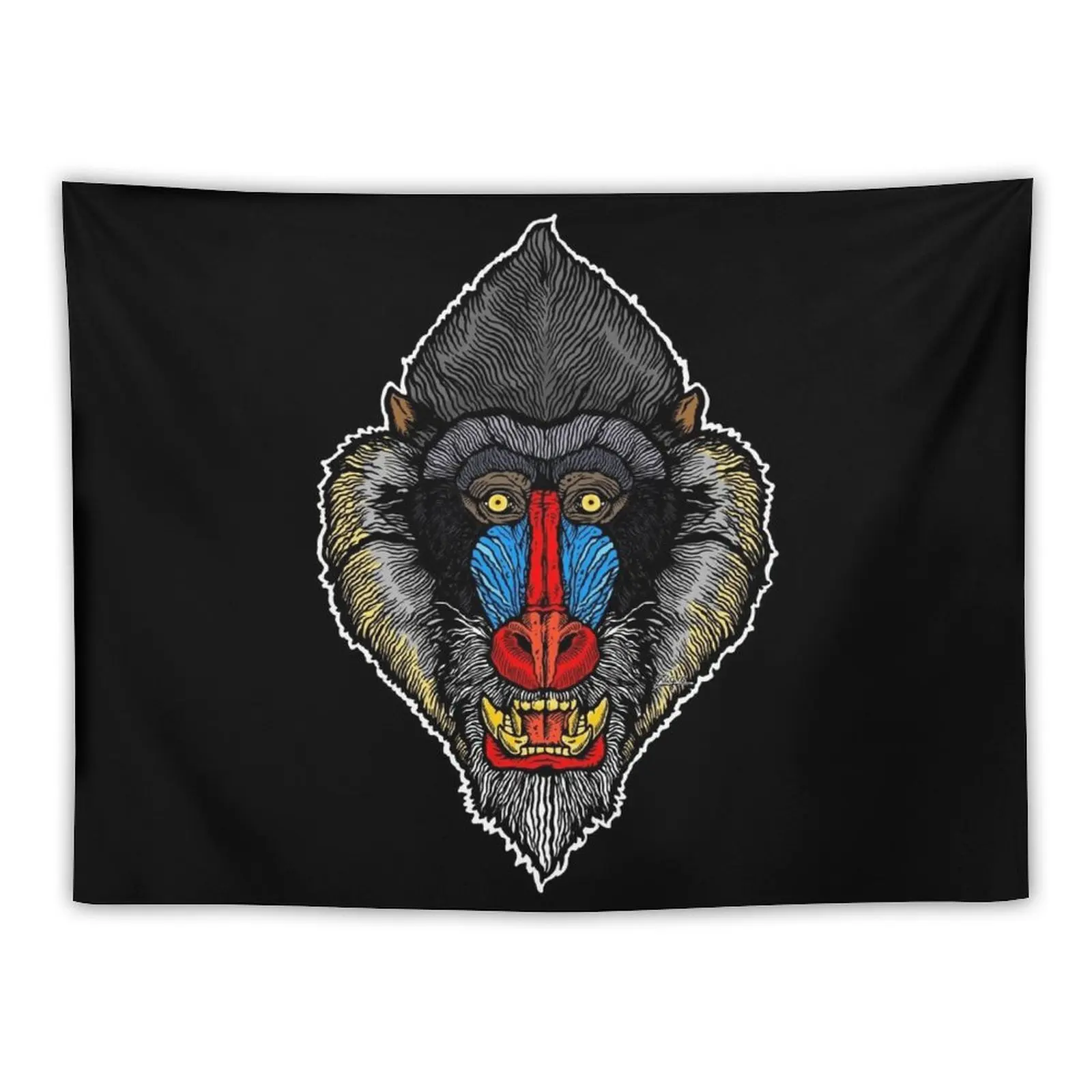 

Mandrill Face Tapestry Wall Decoration Decoration Wall