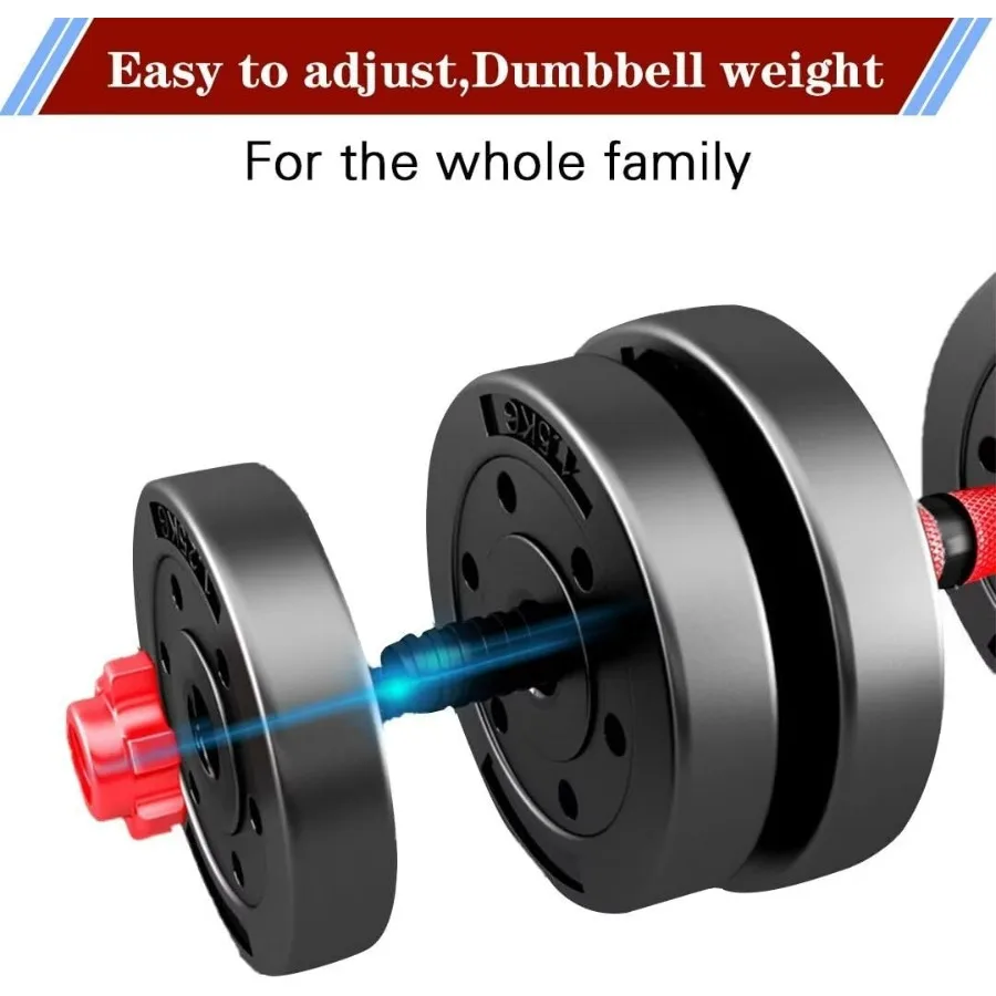 Adjustable-Dumbbells-Sets,Free Weights-Dumbbells Set of 2 Convertible To Barbell A Pair of Lightweight for Home Gym,Women and Me