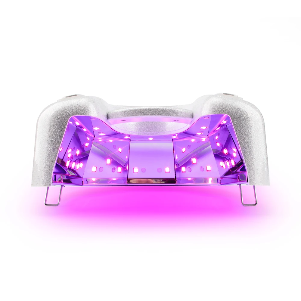무선 UV LED 램프, 무광 실버 마감 프로 큐어, 48W 적색등