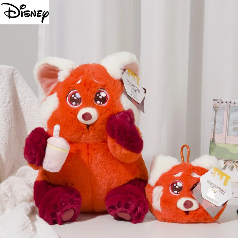 

Disney Genuine Red Panda Plush Doll Toy Youth Metamorphosis Cartoon Anime Plush Pendant Coin Purse Cute Card Bag Keychain Doll