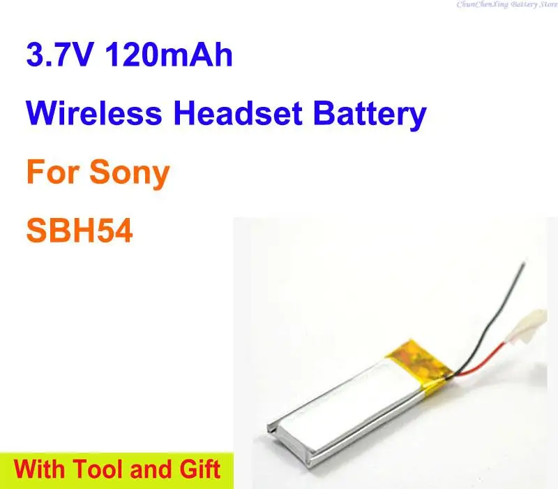 

ALLCCX 120mAh Wireless Headset Battery 380942 for For Sony SBH54